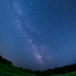 スイカ畑から天の川